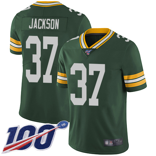 Green Bay Packers Limited Green Men #37 Jackson Josh Home Jersey Nike NFL 100th Season Vapor Untouchable